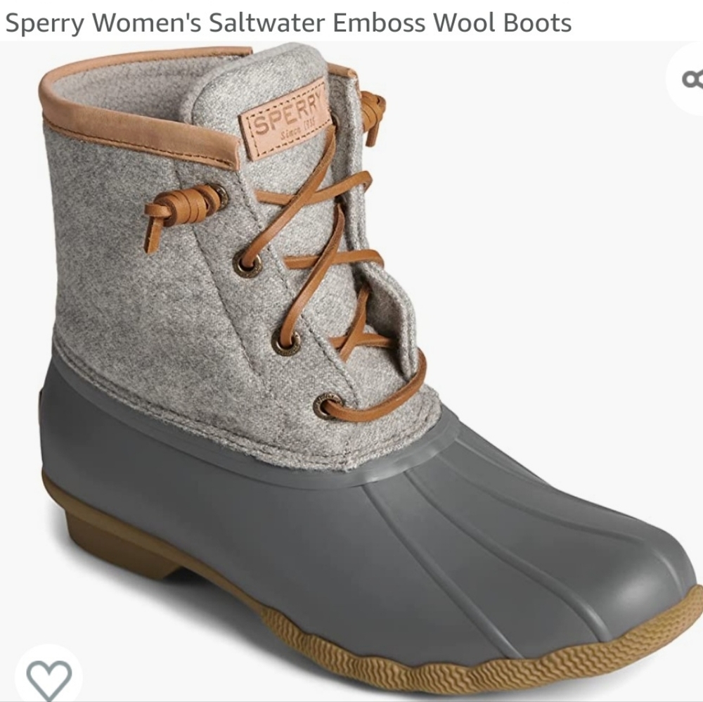 Sperry Women's Saltwater Emboss Wool Boots
